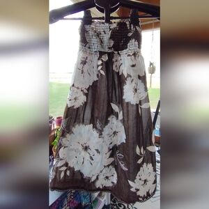 Vintage Abercrombie And Fitch Womans Size Small Strapless Smocked Dress